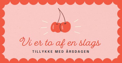 Vi er to af en slags red illustration,retro,playful