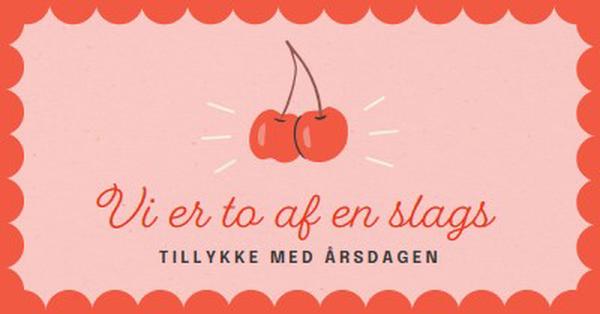 Vi er to af en slags red illustration,retro,playful