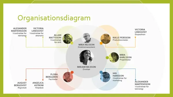 Organisationsdiagram for team