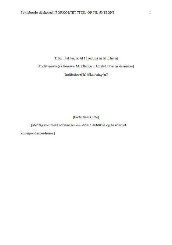 APA-typografipapir modern simple