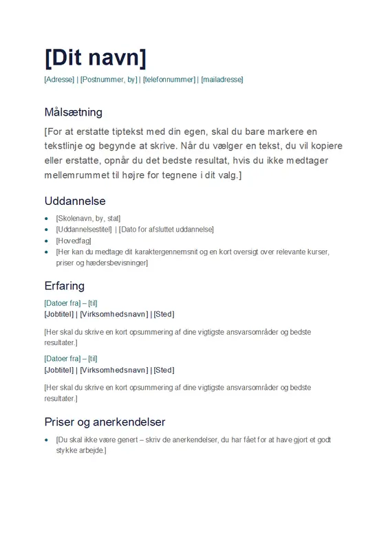 Enkelt CV