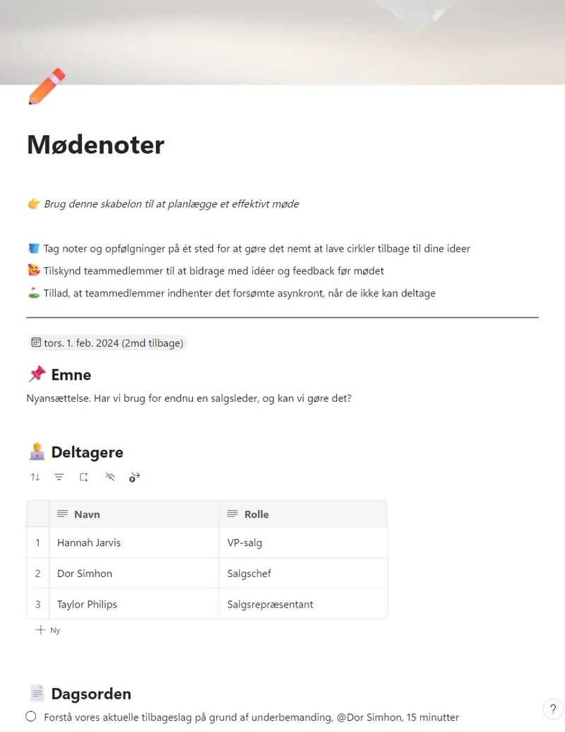 Mødenoter