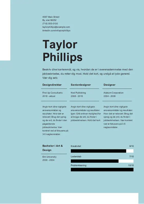 Flot, elegant CV modern simple