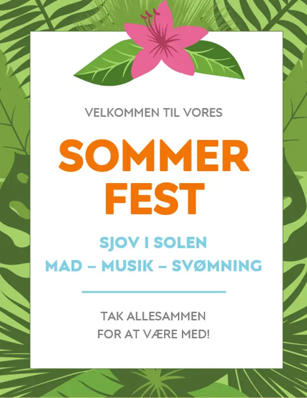 Tryksager til sommerfest vintage retro