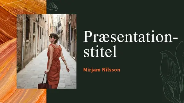 Orange burst vintage floral