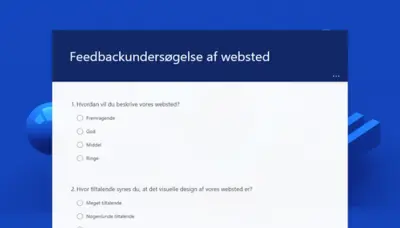 Feedbackundersøgelse af websted blue