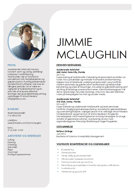 CV til logiadministration modern simple