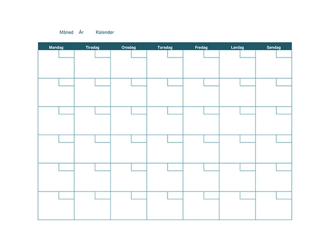 Tom månedskalender organic simple