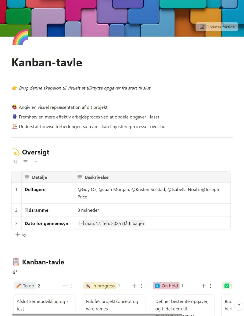 Kanban-tavle