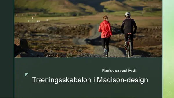 Træningsskabelon i Madison-design modern bold