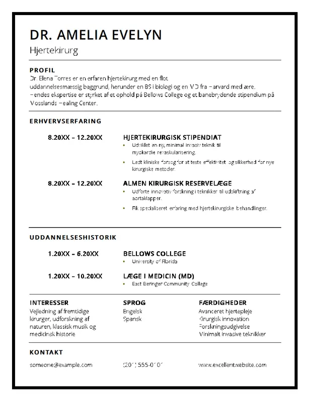 Sundhedspleje CV