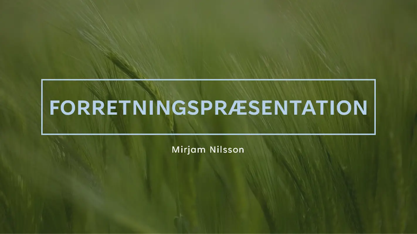 Grøn forretningspræsentation modern-simple