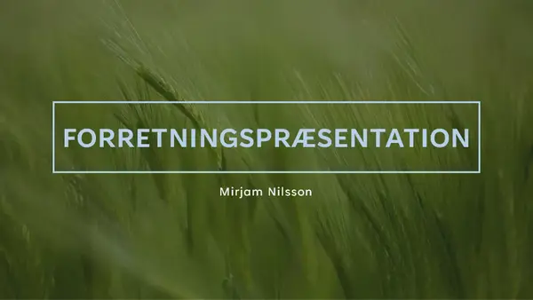 Grøn forretningspræsentation modern-simple