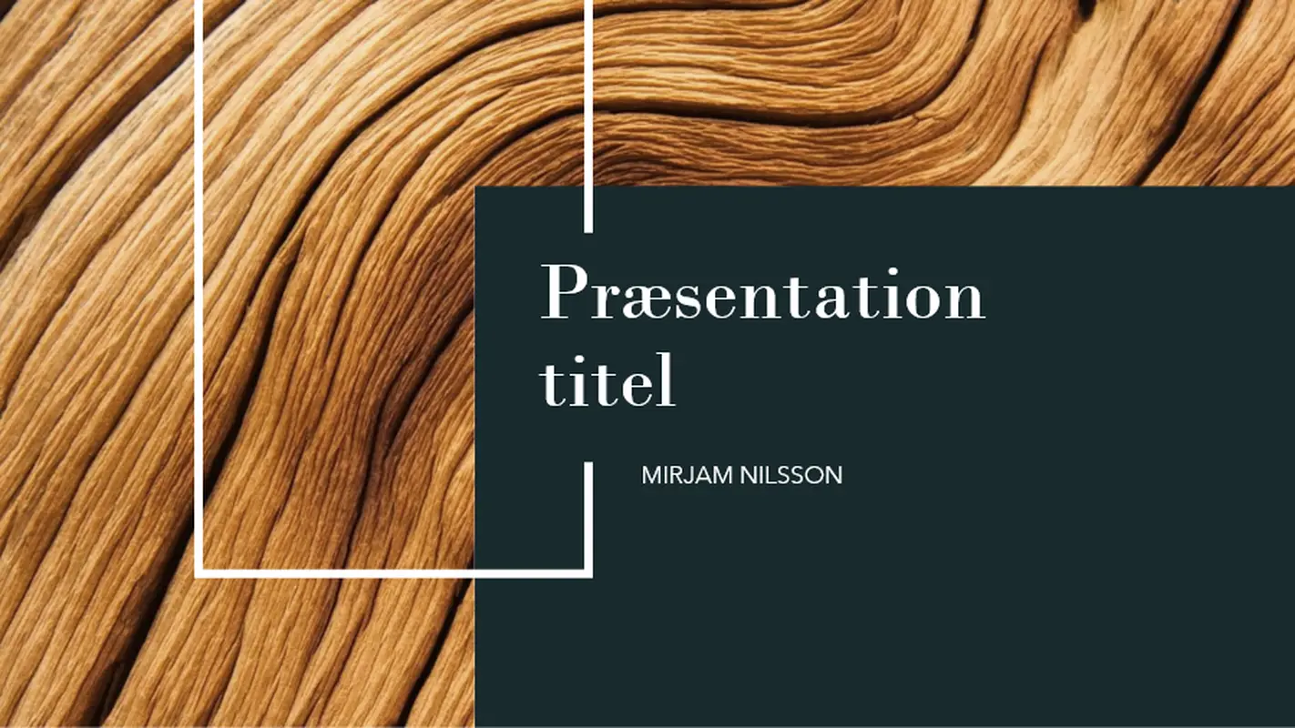 Præsentation med mørkt træ modern-simple