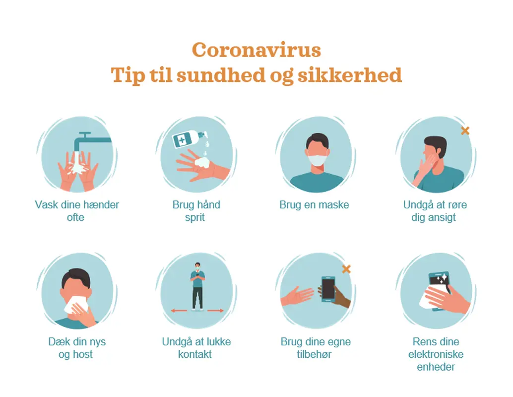 Plakat om COVID-19 til grundskolen og gymnasiet modern simple