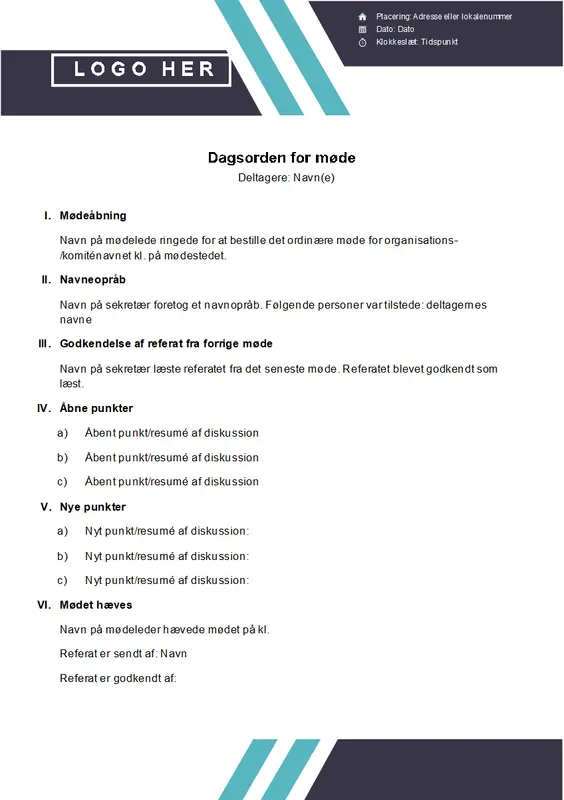 Dobbeltstribet dagsorden