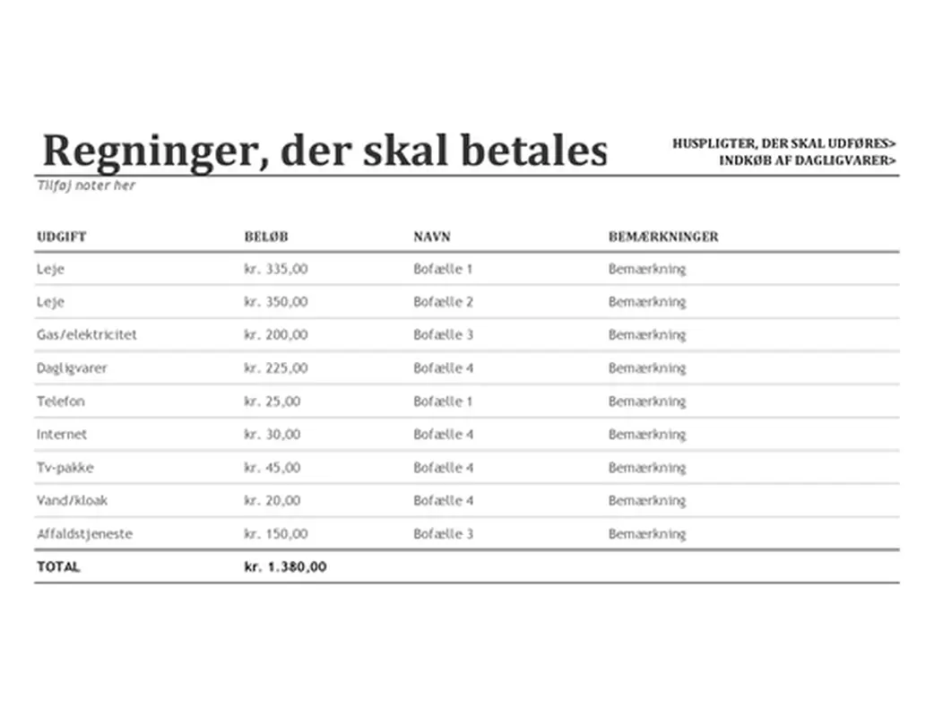 Bofællesskabsstyring modern simple