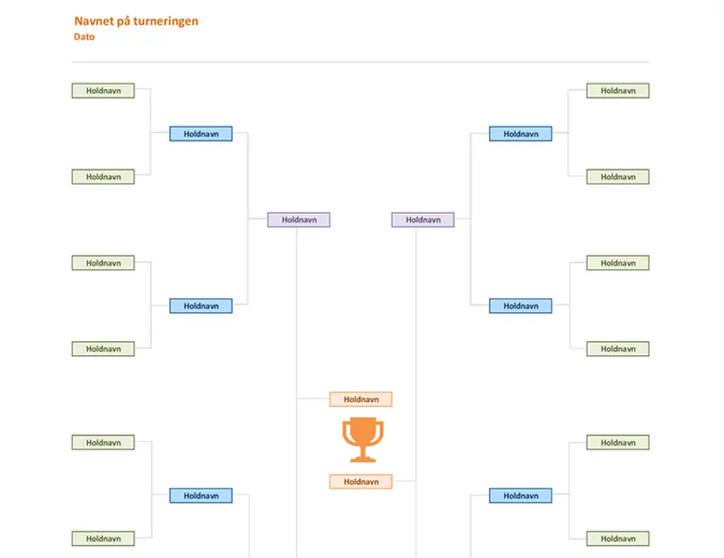 Turneringsboks 16 hold modern simple