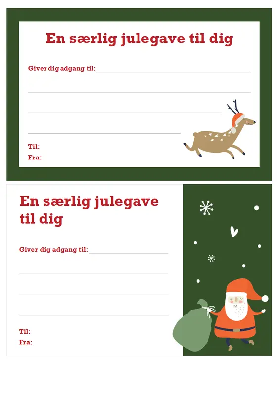 Julegavekort (design med julestemning) whimsical-color-block