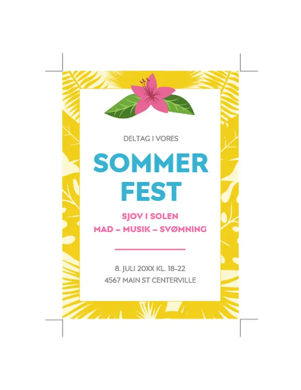 Sommerinvitationer vintage retro