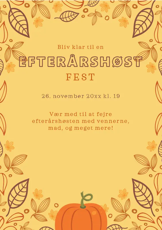 Efterårsløbeseddel whimsical-line