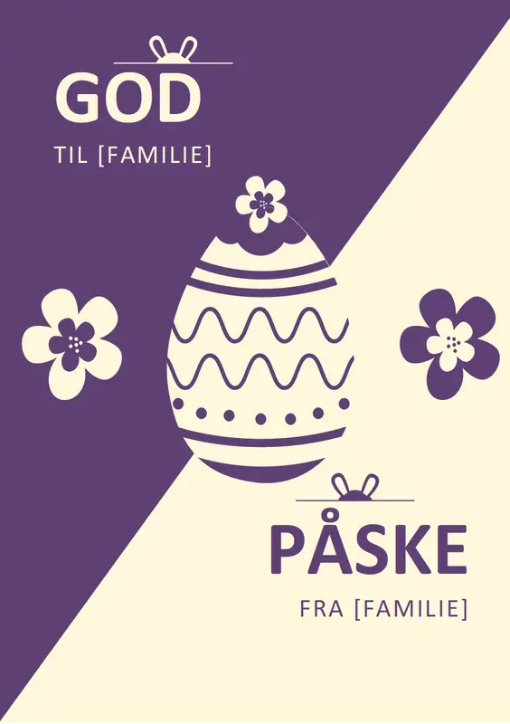 Lilla påskebrev modern-simple