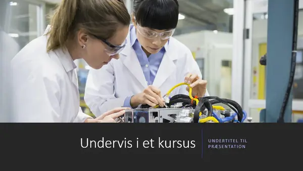 Slides til undervisning i et klassisk virksomhedskursus modern simple