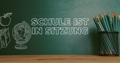 Schule ist in Sitzung green modern-simple