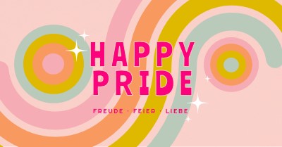Freude, Feier, Liebe pink vintage-retro