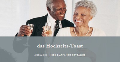 Das Hochzeits-Toast gray modern-simple