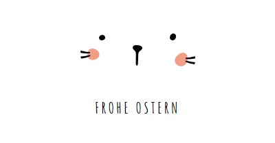 Frohe Ostern, Hase white whimsical-line