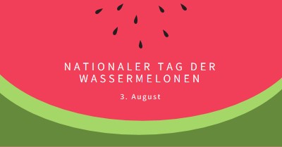 Nationaler Tag der Wassermelonen pink modern-simple