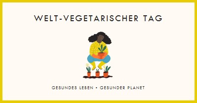 Es ist Welt-Vegetarischer Tag white modern-simple