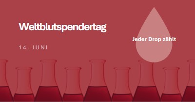 Weltblutspendertag red modern-bold