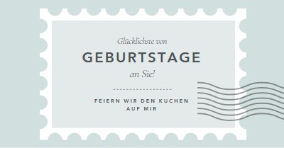 Wunderbarer Geburtstag blue modern-simple