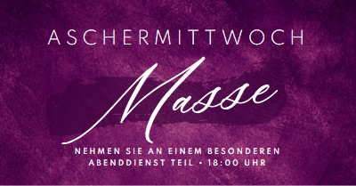 Aschermittwochsmesse purple modern-simple