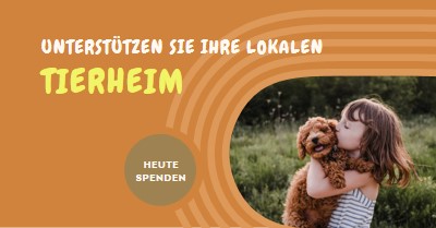 Tierheim-Helfer orange whimsical-color-block