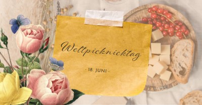 Weltpicknicktag yellow vintage-botanical