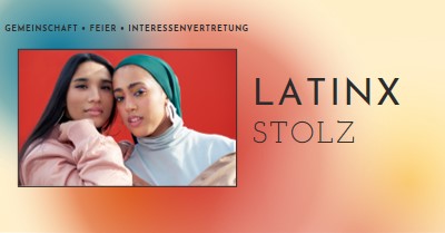 Feiern der Latinx-Community red modern-bold