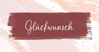 Einfache Glückwünsche pink organic-simple