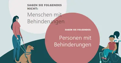 Menschen mit Behinderungen unterstützen green modern-color-block