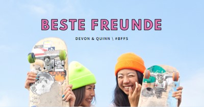 Für immer Freunde blue modern-bold