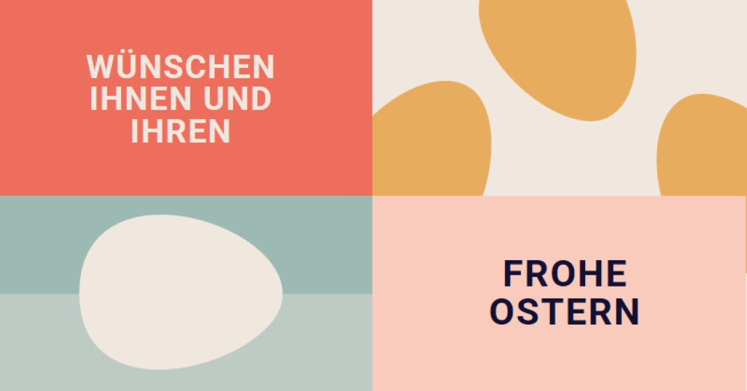 Frohes Ostern für Sie und Ihre orange modern-color-block
