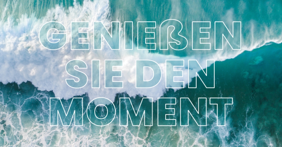 Genießen Sie den Moment blue modern-simple