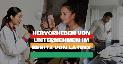 Feiern von Latinx-Unternehmen white modern-simple