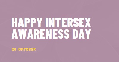 Happy Intersex Awareness Day purple modern-bold