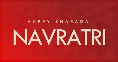 Happy Sharada Navaratri red modern-simple