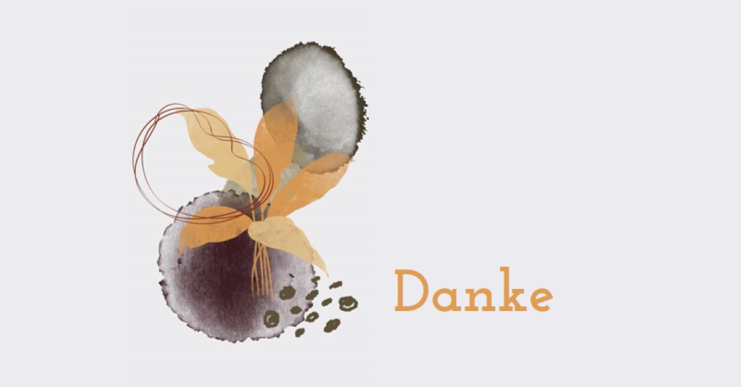Mit Dankbarkeit gray organic-simple