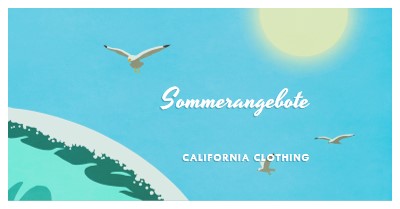 Ankündigung des Sommerverkaufs blue vintage-retro