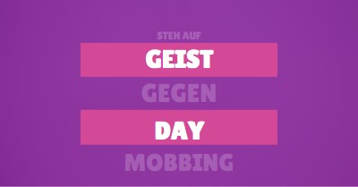 Aufstehen gegen Mobbing purple modern-bold